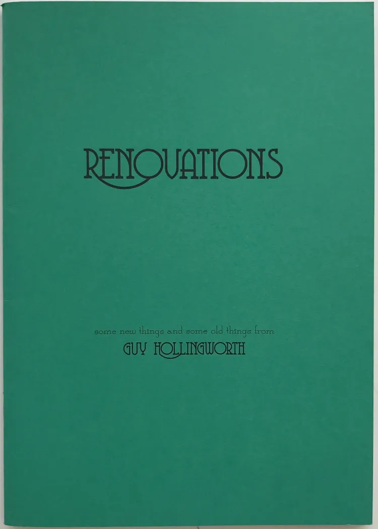Renovations Book by Guy Hollingworth