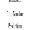 On Number Predictions by Bruce Bernstein