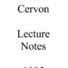 Lecture notes 1995 by Bruce Cervon