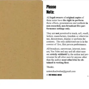 Michael Weber - Complete Mentalism Act ( Instant Download )