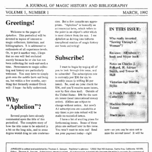 Aphelion by Thomas Sawyer ( Vol 1 , Instant Download )