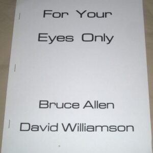 For Your Eyes Only by David Williamson & Bruce Allen ( Instant Download )