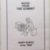Notes From The Summit by Gary Kurtz.