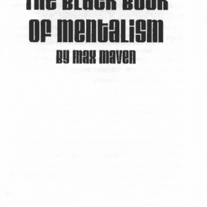 The Black Book of Mentalism by Max Maven and Michael Weber ( Instant Download )